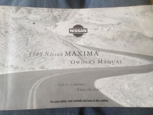 1999 nissan maxima owners manual used.