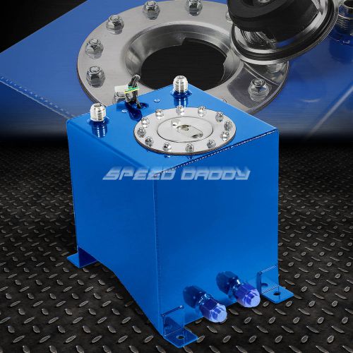 2.5 gallon/9.5l blue coat aluminum racing/drift fuel cell tank+cap+level sender