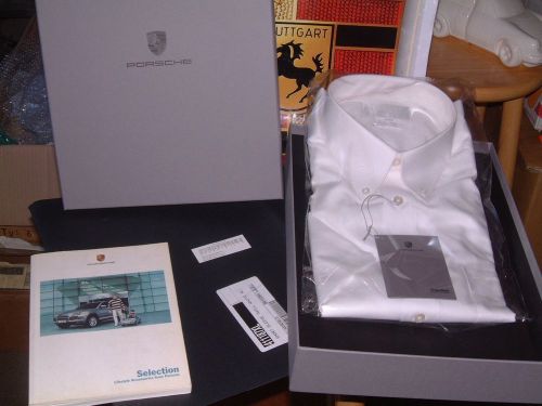 Porsche design nos white short sleeve dress shirt usa:size xl = euro xxl. nibwt!