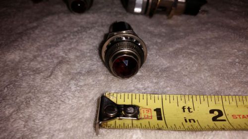 1/2 " dialco red faceted lens dash panel light lamp hot rat rod 75w 125v stop