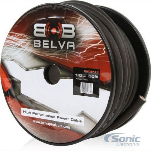 New! belva bw0bk50 belva 50 ft black power / ground wire (cca)