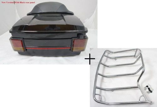 Mutazu king tour pak pack with top metal rack for harley touring models flh fltr