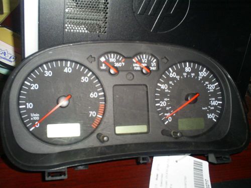 Volkswagen jetta speedometer cluster; (cluster), vin m (8th digit), 2.8l (6 cy