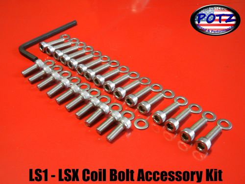 Lsx ls1 ls6 trans am camaro stainless steel coil &amp; coil bracket bolts w/ washers