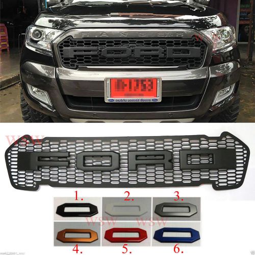 Compatible 15 16 ford ranger truck front grill facelift px 2 wildtrak t6 black