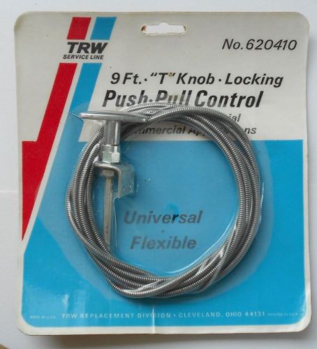 Trw service line 9 ft. locking "t" handle push pull control cable - made in usa