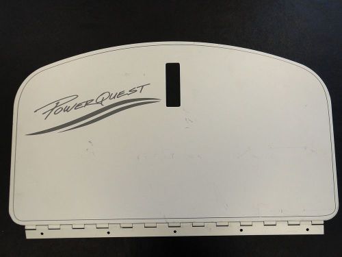 Powerquest aluminum off white glove box door 21&#034; x 11 7/8&#034; marine boat