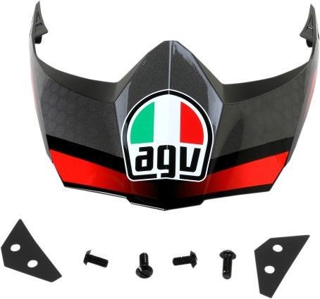 Agv ax-8 evo ds dual sport replacement peak/visor black/silver/red