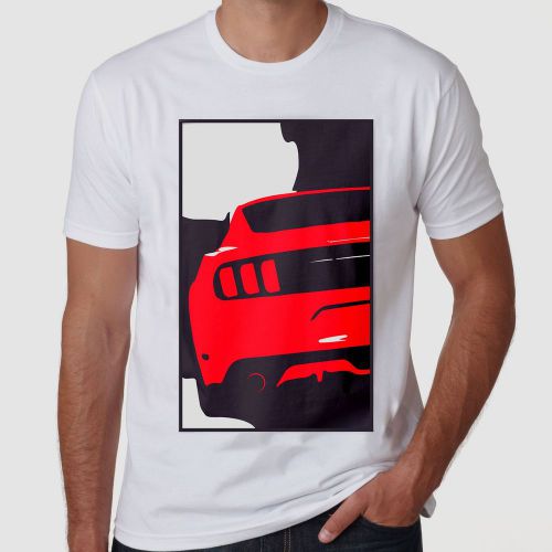 Ford mustang shirt | s550 2015-2016 | (white/red) | large