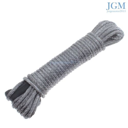 New 1/4"x 50' gray synthetic fiber winch line cable rope 7200 lbs car atv utv
