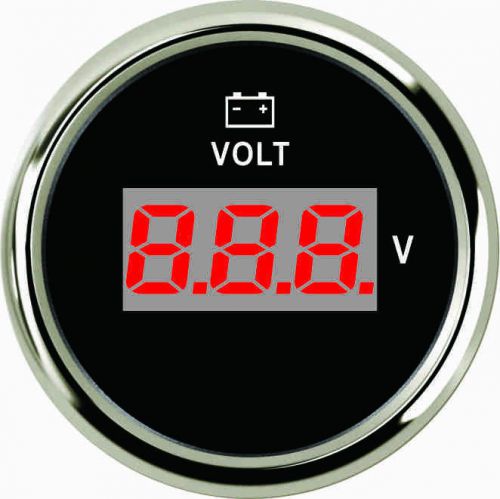 52mm black digital voltage gauge pev2-bs-8-32 (800-00138)