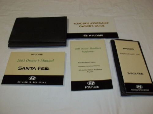 2003 hyundai santa fe owner manual 7/pc set &amp; black hyundia premium factory case