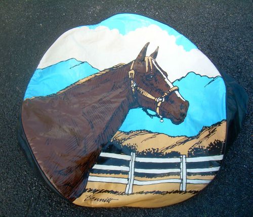 Horse spare tire cover bright beautiful.used