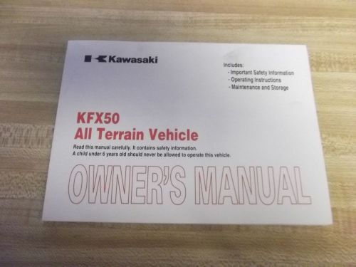 2008 kawasaki kfx50 atv quad owner's manual book owner 99987-1478 kfx-50