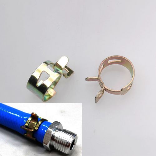 10 pcs 12mm 15/32" fuel spring clip action hose lines fitting clamps metal