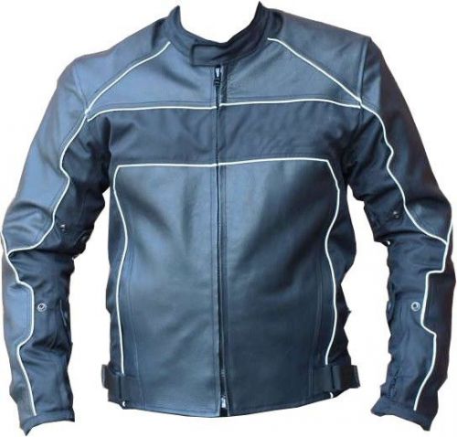 Men&#039;s motorcycle motorbike racing leather ce approved armor jacket size large