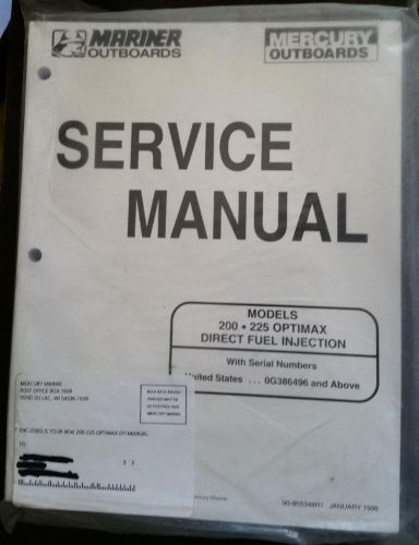 Mercury outboards / mariner service manual 200 225 optimax dfi