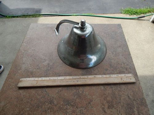 Vintage perko fog bell chrome plated brass ht. 5 1/4&#034; wt 2 lbs. 3.6 oz. 8&#034; dia.