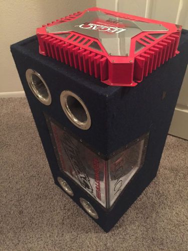 2 12 subwoofers in box with amp