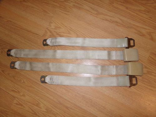 1964-66 ford standard tan lap seat belts pair