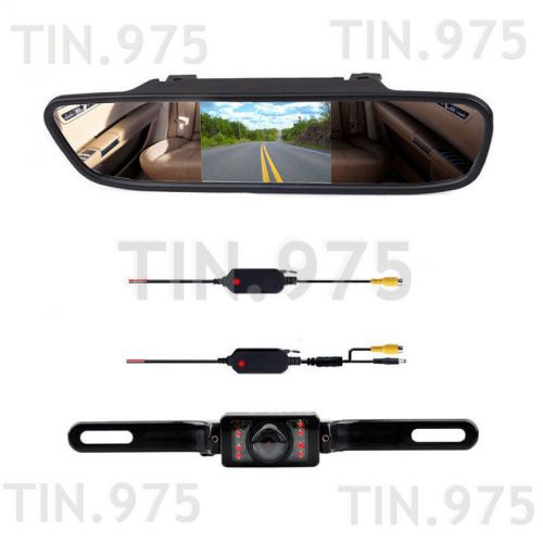 4.3&#034; lcd monitor reversing back up screen camera kit wireless rear view system