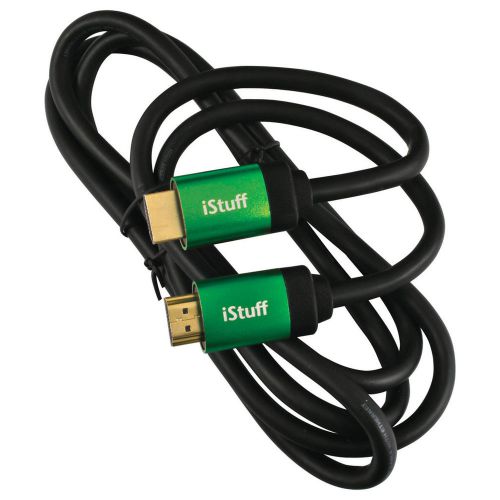 Nippon america  ihd300gr6 istuff 6' premium metallic hdmi cable green