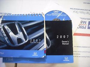 2007 honda pilot  owners manual &amp;  quick ref &amp; dvd