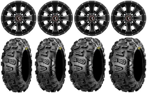 Raceline mamba 14" wheels black 26" abuzz tires can-am defender