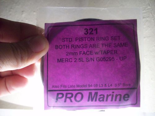 Mercury sportjet 175 piston ring set 2mm 3.5 bore pro marine 321