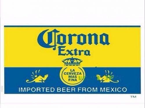 Corona extra beer 3 x 5 yellow polyester banner flag man cave!!! la cerveza !!