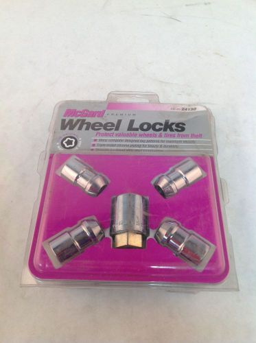 Mcgard 24130 chrome cone seat wheel locks 1/2"-20 13/16" hex set 4 mustang