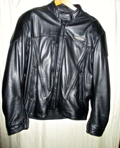 Men&#039;s leather harley-davidson motorcycle jacket. fxrg series. size medium