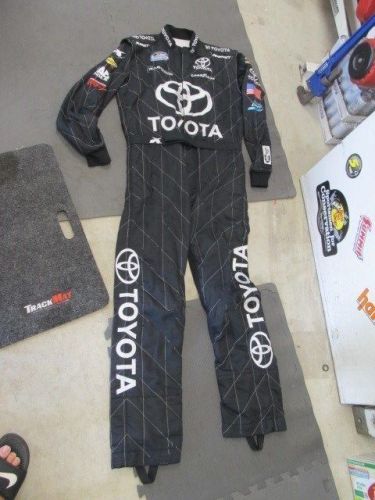 Nascar race used toyota driver suit sfi 3-2a/5 impact nationwide series 1 pc(#8)