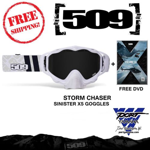 509 sinister x5 storm chaser snowmobile goggles + free dvd 509-x5gog-15-sc