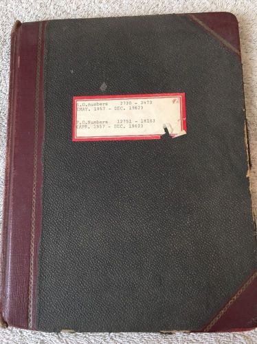 Vintage shop order book