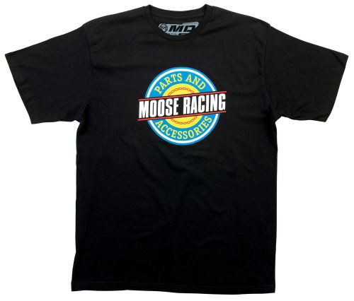 Moose racing men&#039;s 2017 emblazon tee short sleeve t-shirt (black) choose size