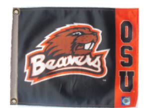 Oregon state beavers 11in. x 15in. flag with grommets / metal rings
