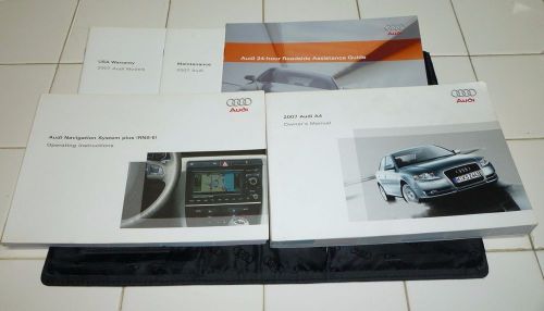 2007 audi a4 sedan owners manual set 07 w/case + navigation guide