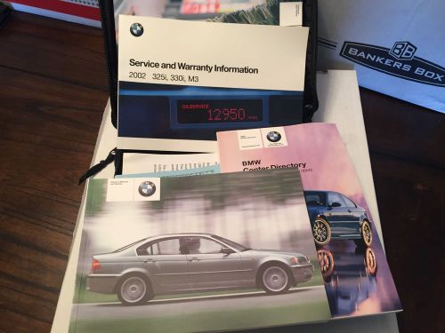 2002 bmw 3 series 320 325 330 i xi sedan car owners manual books guide case all