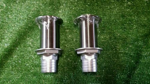 Attwood 1-1/2" stainless steel thru hull with flapper for 1 pair