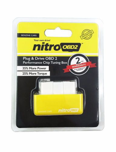 New nitro obd2 performance chip tuning box for benzine cars yellow more power