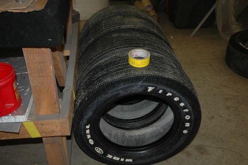 71 72 73 ford mustang firestone wide 60 oval set of 4 tires f60-15 (#633)