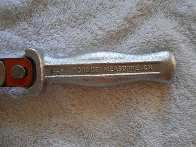 VINTAGE J.H WILLIAMS CHROME TORQUE MEASURRENCH NO.S-58 1/2