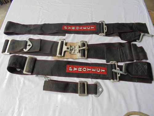 Pyrotech racing seat belts 5 point black used nice no reserve
