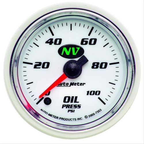 Autometer nv electrical oil pressure gauge 2 1/16&#034; dia 7353