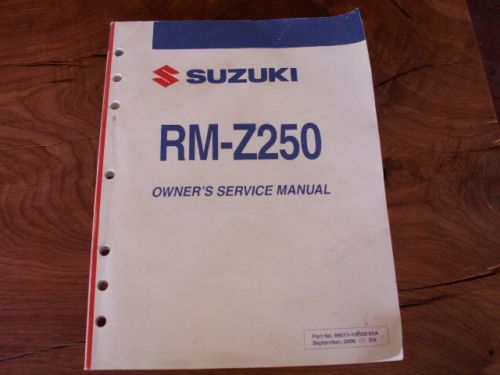 Suzuki rm-z 250 owners service manual