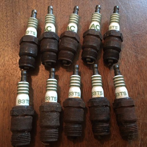 Lot of 10 ac 83ts spark plugs green rings gm vehicles...etc..
