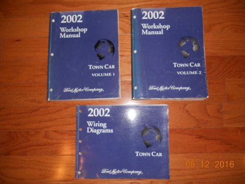 Oem 2002 lincoln town car service shop repair manuals vol 1 &amp; 2 &amp; wiring diagram
