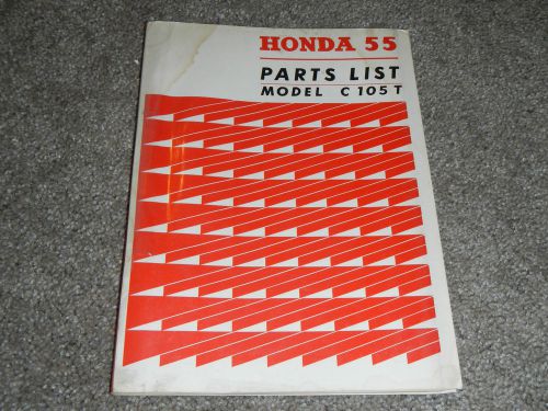 Honda c105t c 105t trail 55 part list parts manual book catalog