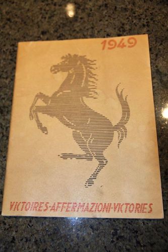 1949 ferrari yearbook literature brochure testa rosa berlinetta historic race